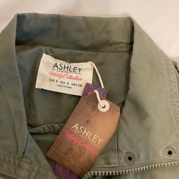 Ashley by 26 Intl Olive Utility Jacket NWT Women’s Size S – Tiger Sparkle - Picture 4 of 9